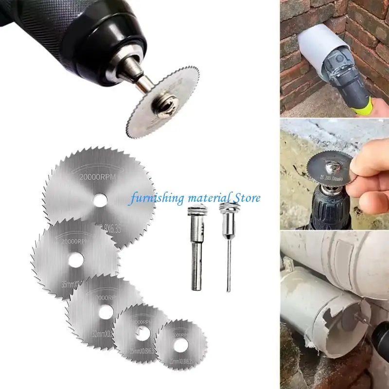 

Y5GD 7Pcs High Speed Steel Circular Cutter For Rotary Tool with Shank Hss Cutting Disc Plastic