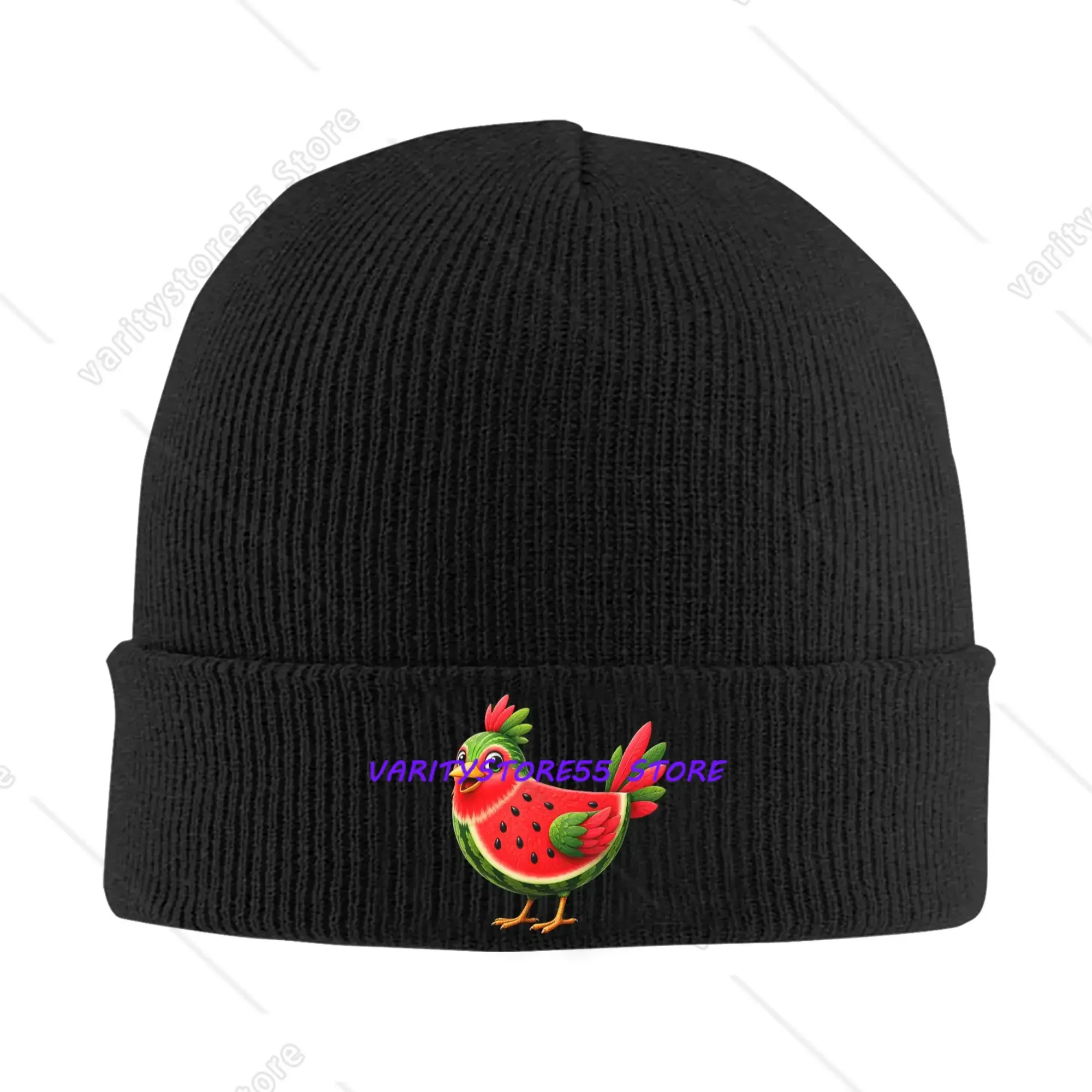 Cute Watermelon Bird Tropical Fantasy Animal Knit Hat  Cool Caps Men Women Unisex Beanie Hats Spring Warm Soft Bonnet Hats