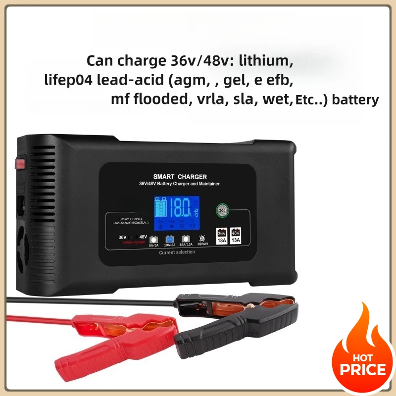 

For EZ-GO RXV TXT Club Car Yamaha AGM LiFePO4 PB Lithium Lead Acid Battery Repair 36V/18A Golf Cart Battery Charger 48V/13A