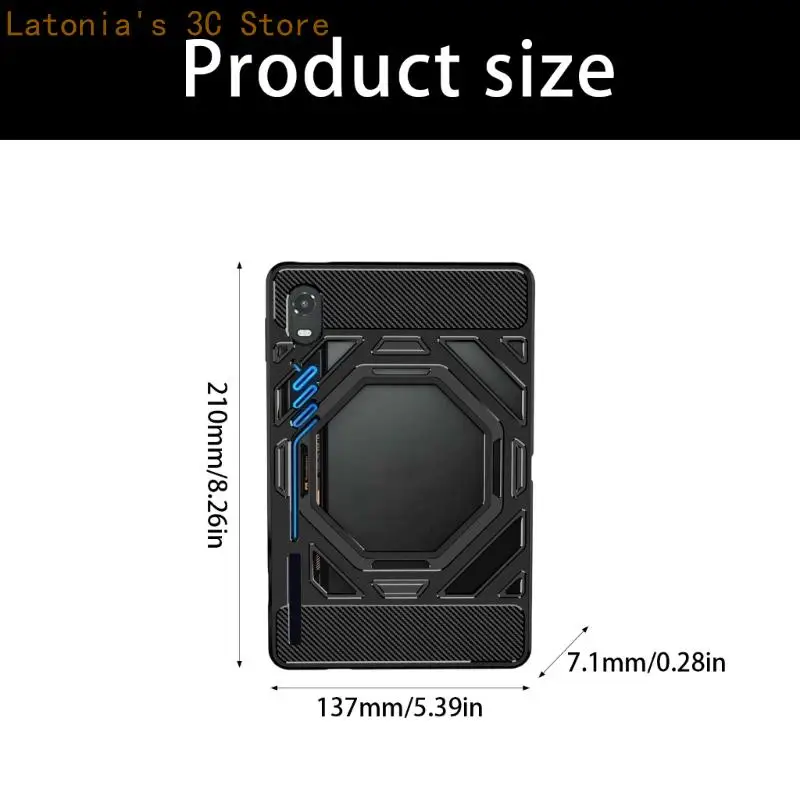 Gaming-Tablet-Hülle mit strukturierten Griffbereichen und Kühlausschnitt X3UB – Detail 6