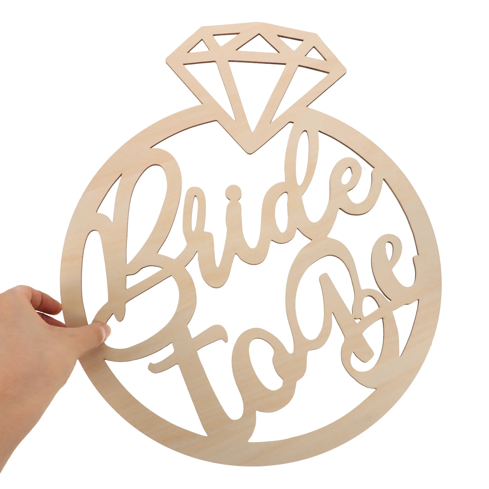 

Wood Sign Wedding Round Hanging Decorative Wooden Ring Engaged Party Pendant Wedding Ceremony Reception Decor Hollow Wooden Sign