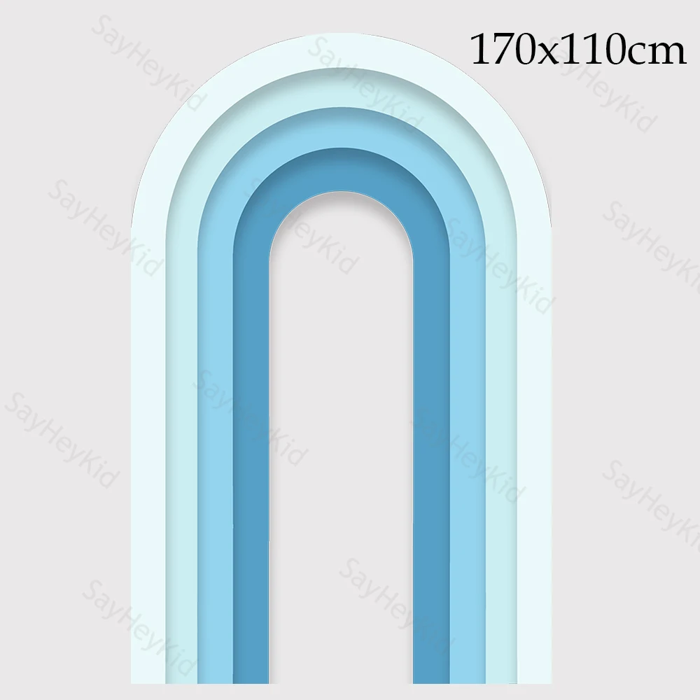 67 inch grote boog kartonnen uitsparingen kleurrijke gradiënt achtergrond voor baby shower verjaardag bruiloft decor uitsparingen foto prop
