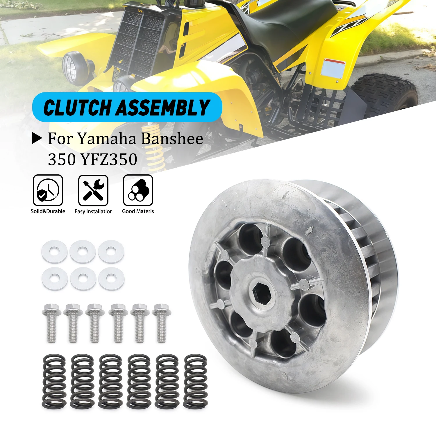 

Clutch Kit Center Hub Pressure Plate Motorcycle For Yamaha Banshee 350 YFZ350 1987-2006 Special Anniversary Limited Edition