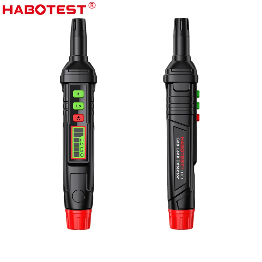 HABOTEST Combustible Gas Leak Detector Pen HT61 Gas Analyzer Natural LPG Methane Tester Visible Audible Alarm Home Gas Sniffer