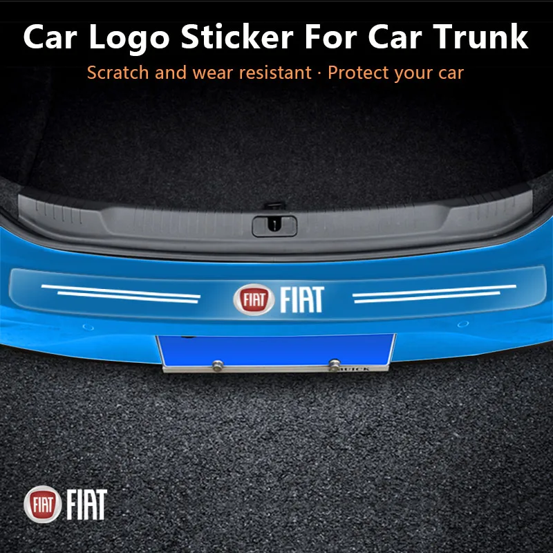 Car Rear Bumper Load Edge Protector Stickers For Fiat 500 Punto 124 125 500 Bravo Stilo Panda Abarth Tipo Viaggio GT Accessories
