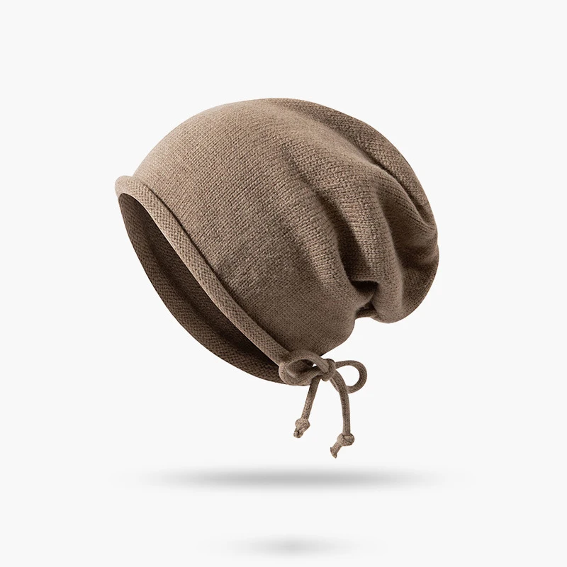 قبعة للنساء متعددة الاستخدامات في خريف وشتاء، محيط الرأس الكبير، حواف ملفوفة، قبعات تكدرت تظهر الوجه، قبعة باردة برأس صغير #4