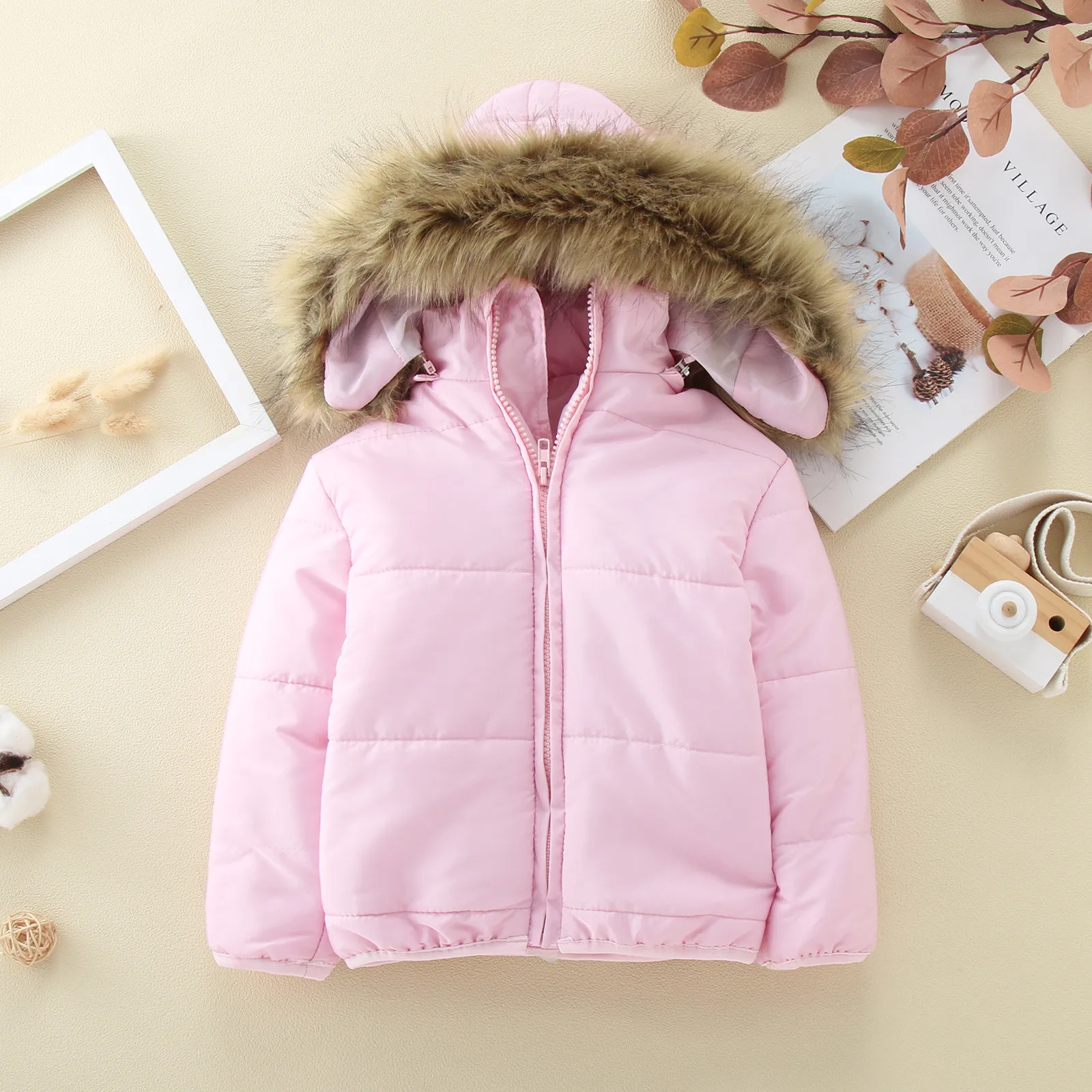 Winter Toddler Kids Jacket Baby Hooded Snowsuit Boys Clothes Outerwear Padded Infant Girls Coat Plush Cotton Clothing For Warmth