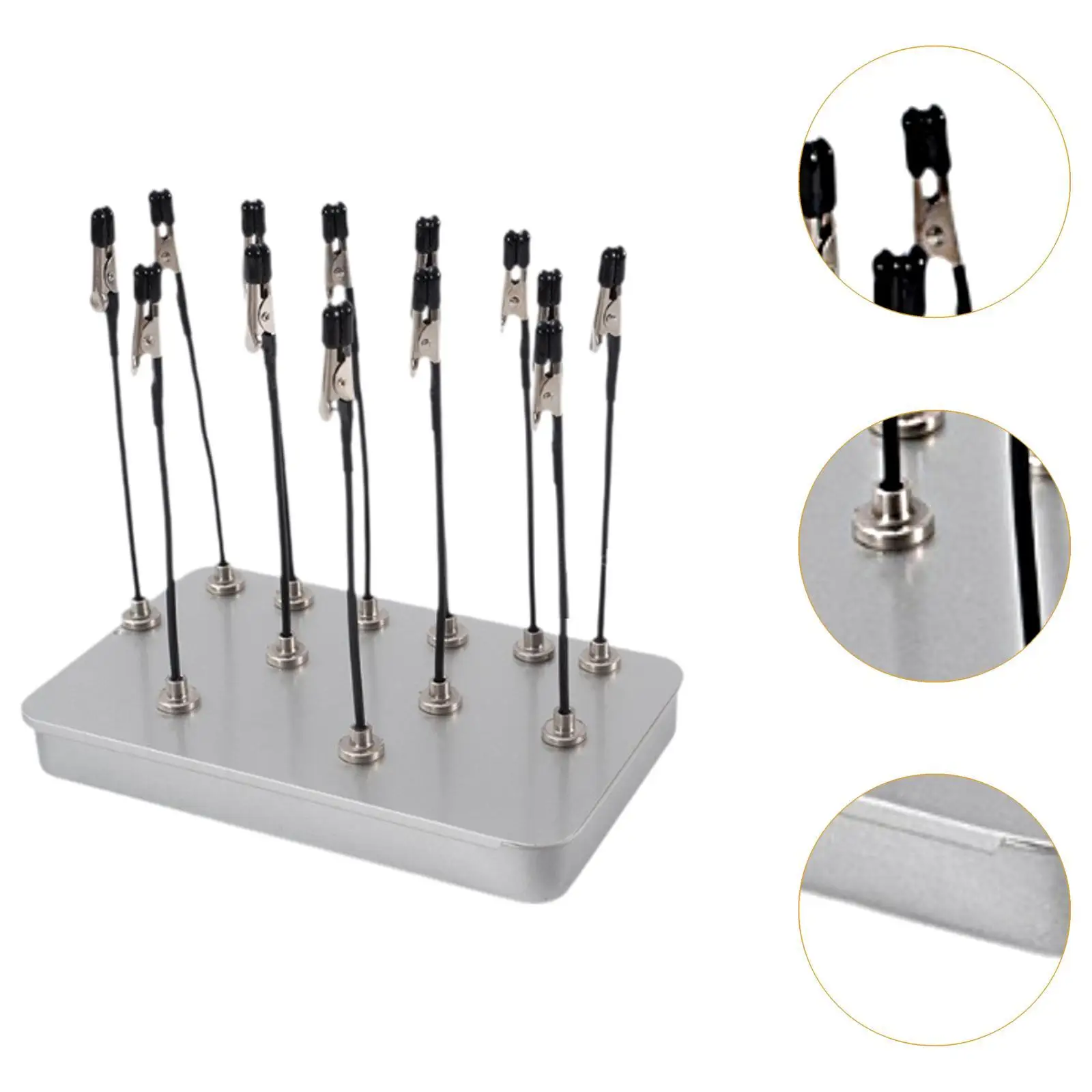 Painting Stand Base with 12 Clips Coloring Clip Base Model Holder for Card Modeling Hobby Model Parts Assemble Memo DIY Painting