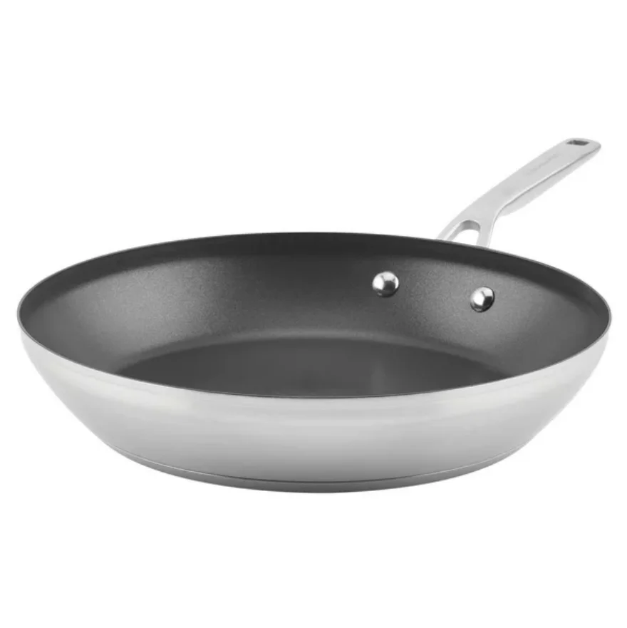 KitchenAid 3-Ply 12-in. Stainless Steel Nonstick Frypan