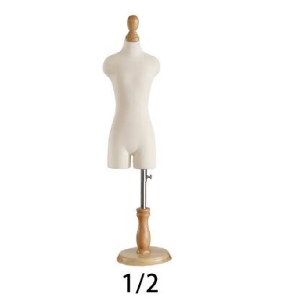 

Tailor's Wooden Sewing Female Mannequins, Full Body Clothes Dummy,Women Cut Can Pin Villain, Mini Size AT0002K