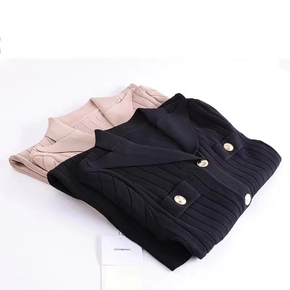 Women Clothing Knitting Skirt Autumn Winter Thin Slim Temperament Screw Thread V-neck Long Sleeve Pullovers French Retro Dresses