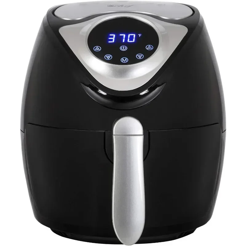 

Chef Digital Air Fryer Cooker with 7 Smart Programs LED Touch Screen Oil-Less Non-Stick Coated Basket Timer Counter Top