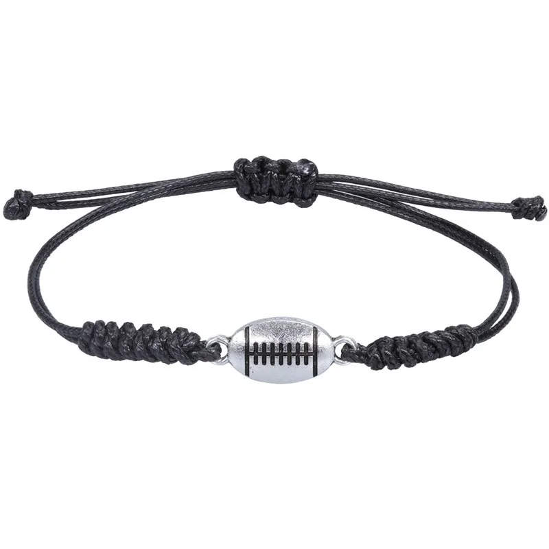 5pcs/lot Charm Bracelet For Boy Girl Alloy Basketball Football Braiding Adjustable Bracelet Couples Friendship Bracelet Jewelry view 5