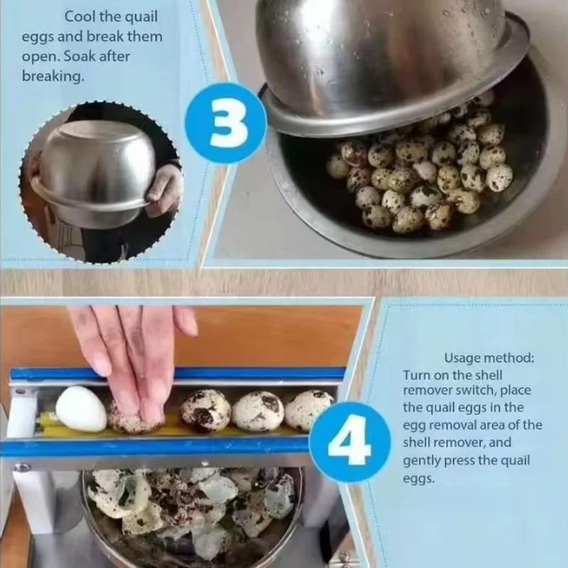 Stainless Steel Kitchen Use Quail Egg Shell Peeler Machine Removing Shelling Peeling Sheller