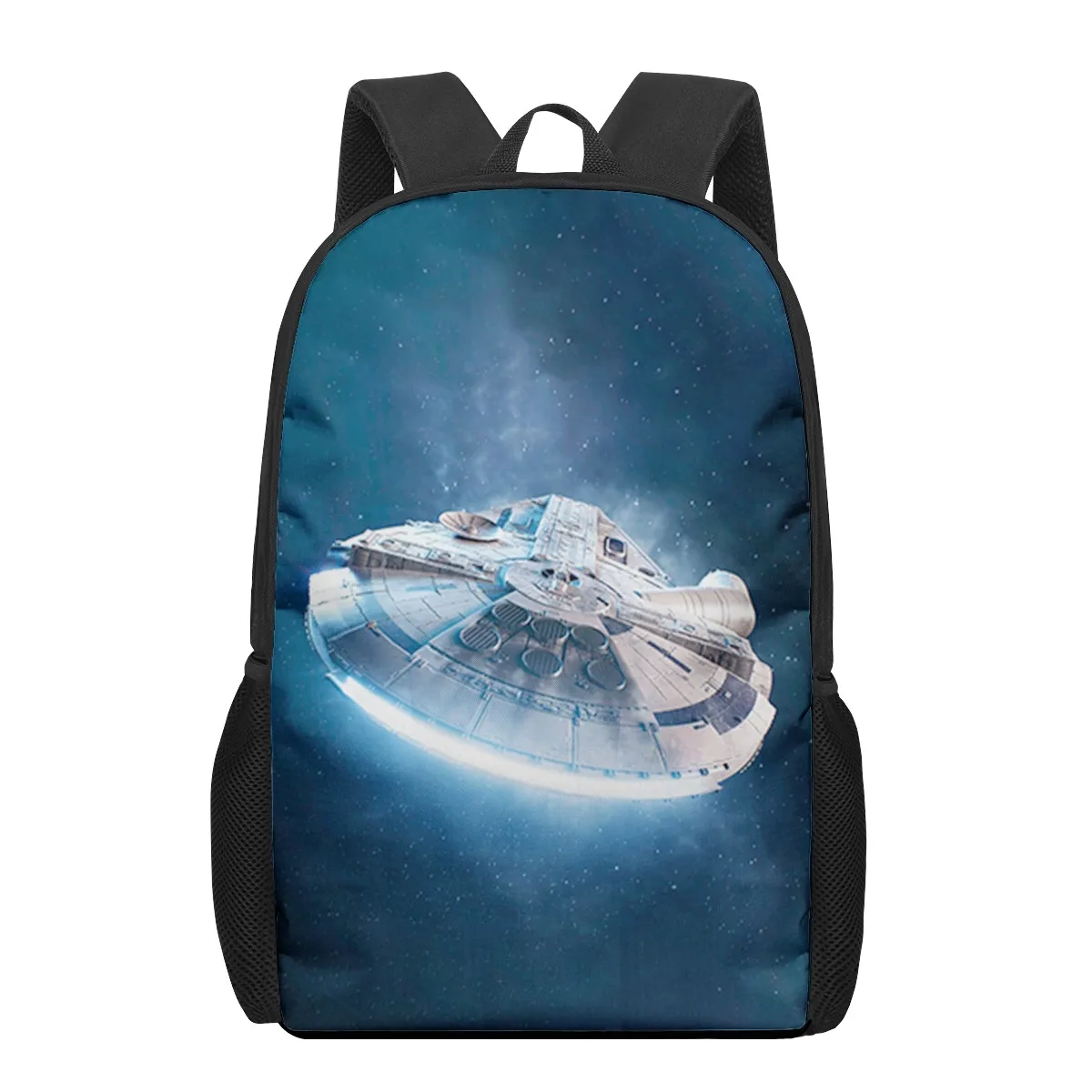 outer space Spaceship UFO Print School Bags for Boys Girls Primary Students Backpacks Kids Book Bag Satchel Back Pack