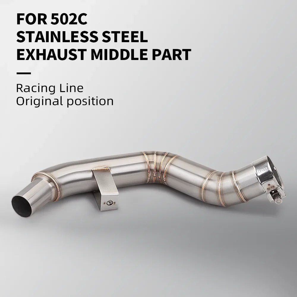 

Slip On For Benelli 502 C 502C Motorcycle Stainless Steel Middle Link Pipe Exhaust System Escape Moto Connect Original MufflerX