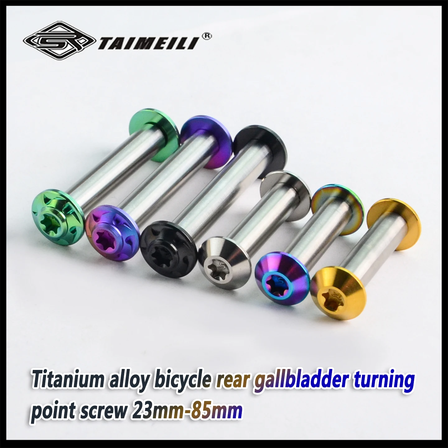 TAIMEILI GR5 titanium alloy bicycle rear shock pivot suspension screw length 23mm to 85mm mountain bike modification 1pcs