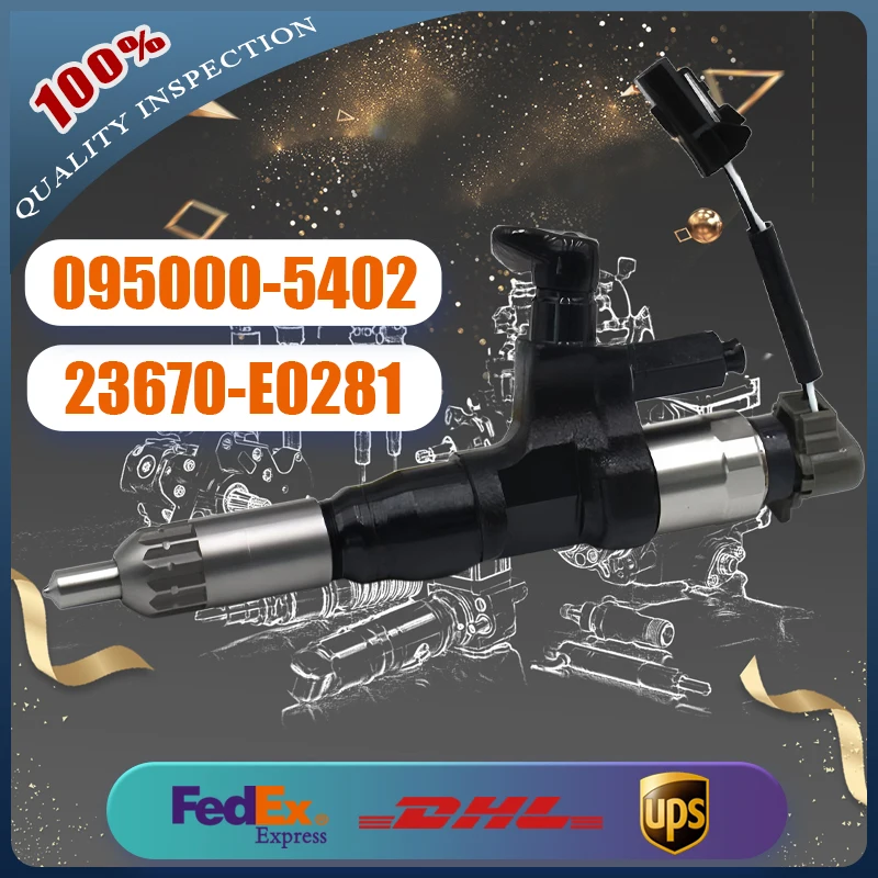 

095000-5402 23670-E0281 Diesel Common Rail Fuel Injector for Hino Engine S05C S05D Truck 300 Series