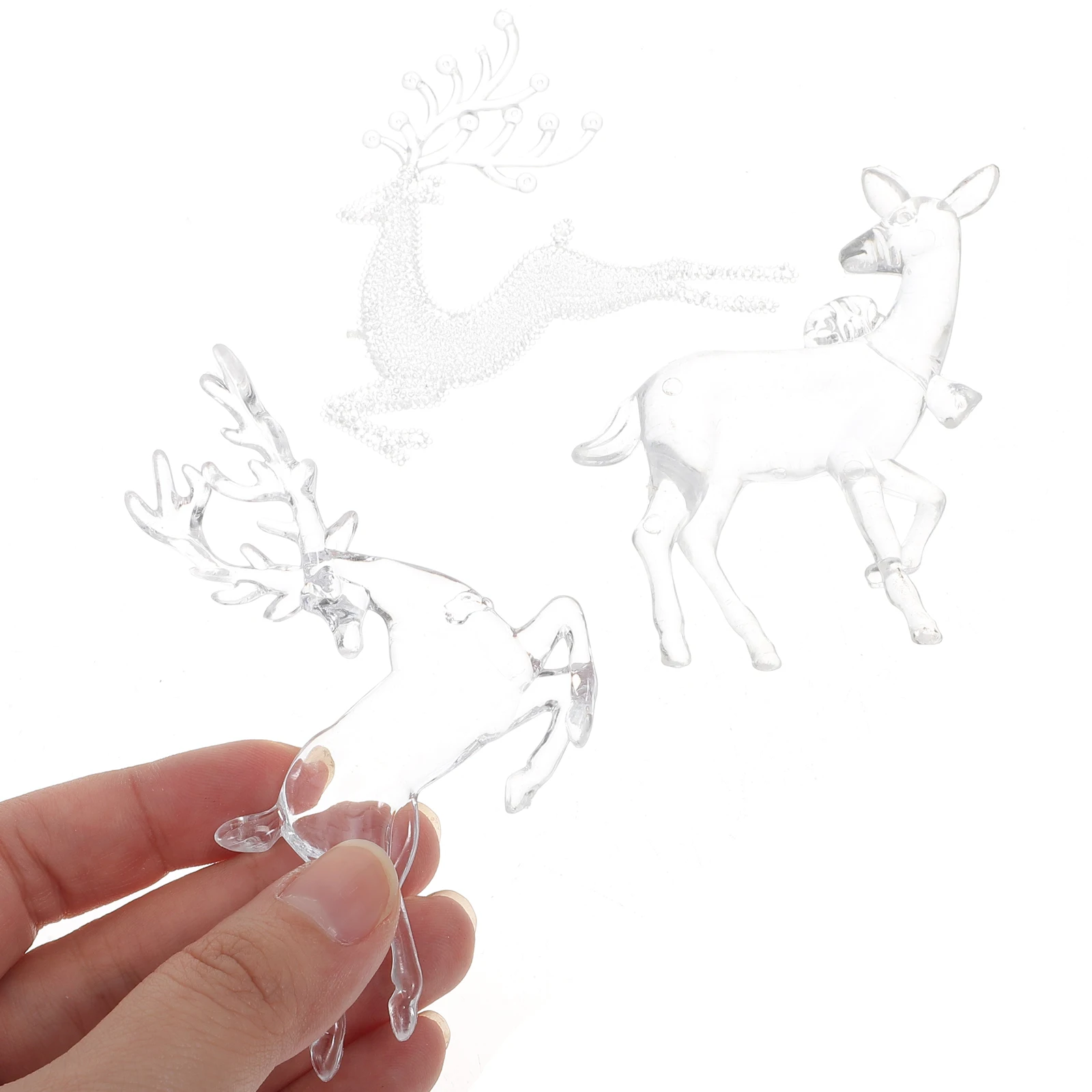 

3Pcs Elk Elk Xmas Decor nament Reusable Holiday Decor Colorful Pendant Xmas Tree Adornment Home Party DIY