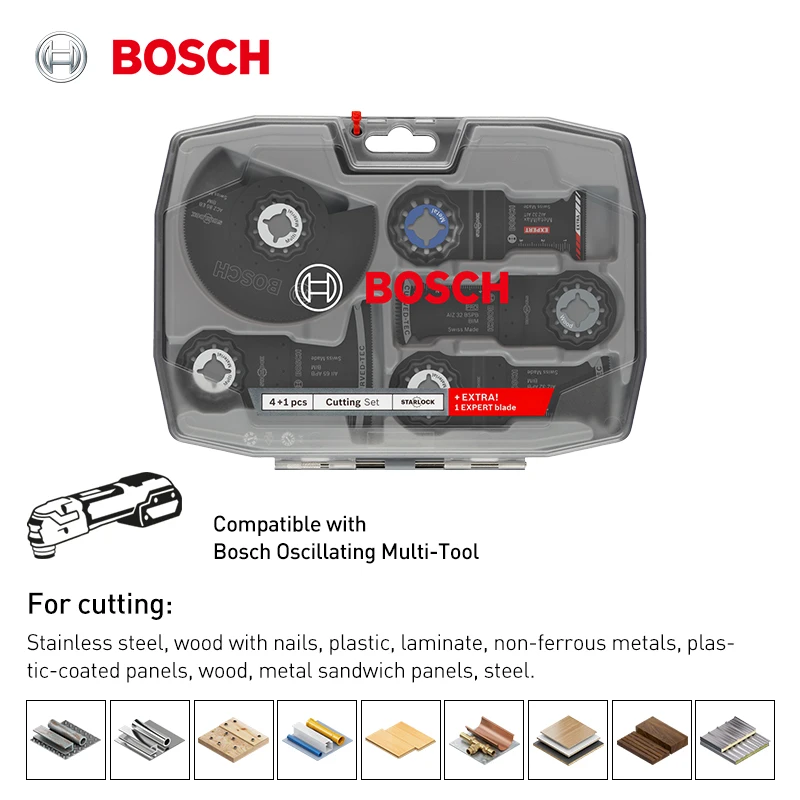 Bosch Saw Blade 5-Piece/Box Universal Saw Blade Oscillating Multi Tool Blades Straight Scale Multi Tool Cutting Wood Saw Blades