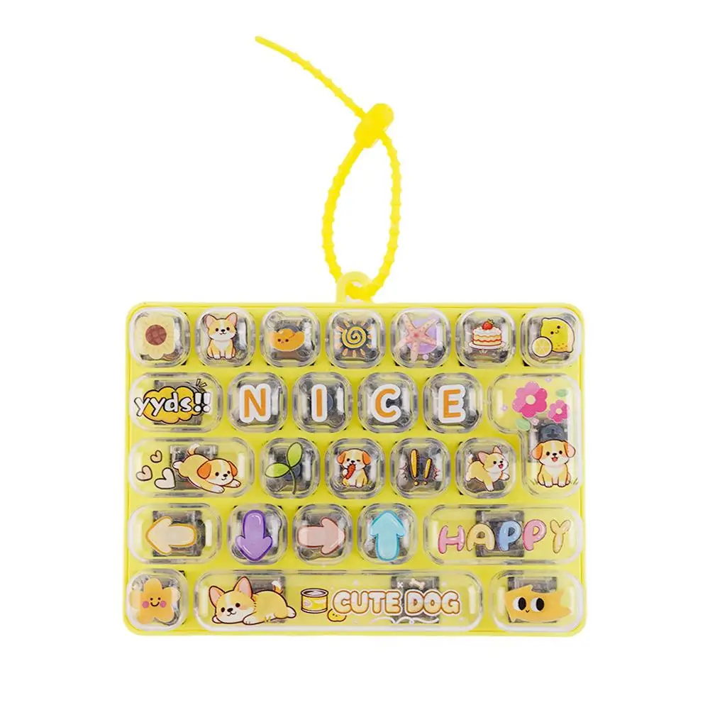 Tastatur-Schlüsselanhänger, Cartoon-Knopf-Clicker, Stressabbau-Fidget, Schulranzen-Anhänger, Charm-Anhänger, Schlüsselzubehör, Geschenk ﻿ – Detail 2