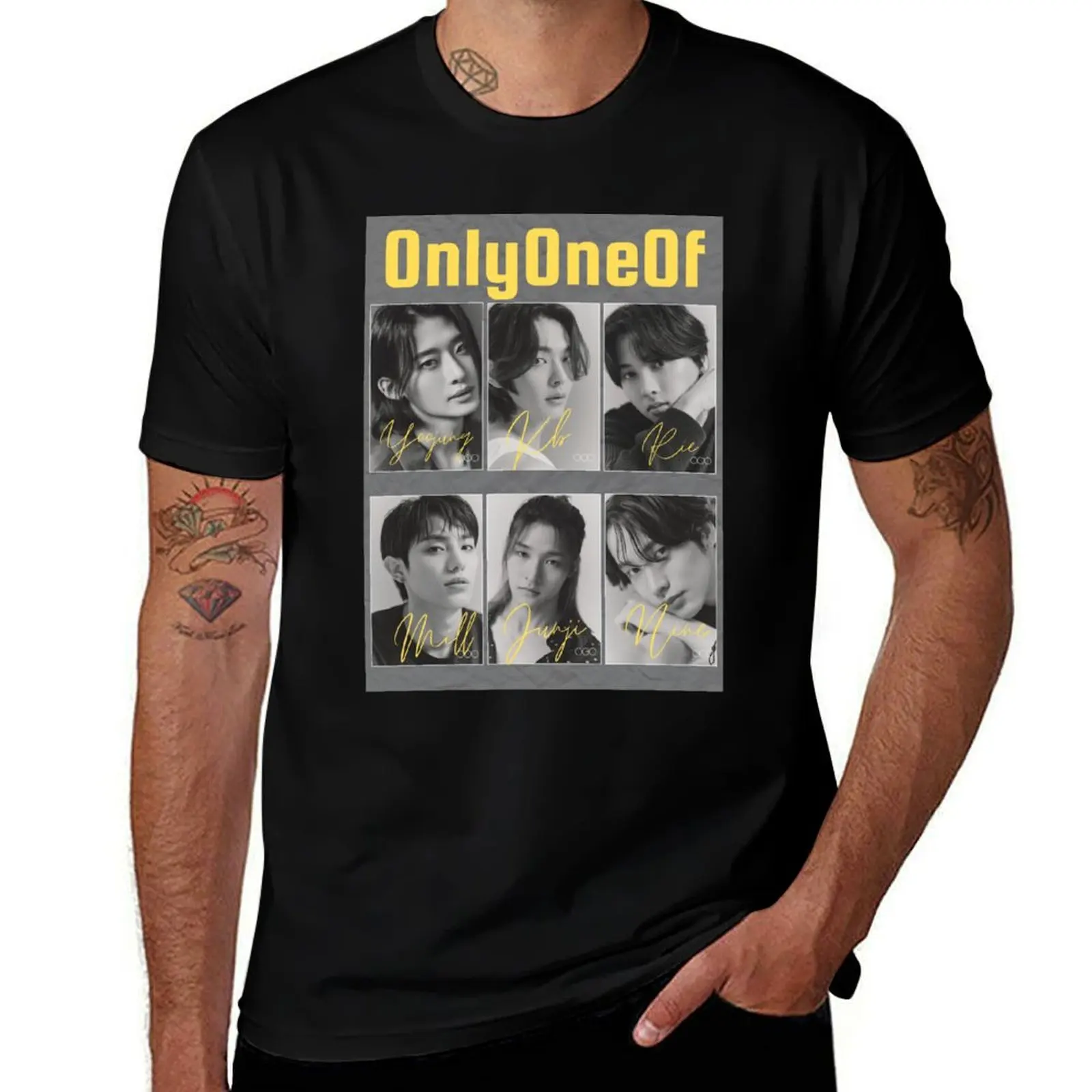 OnlyOneOf kpop members T-Shirt customizeds customs vintage clothes plain white t shirts men