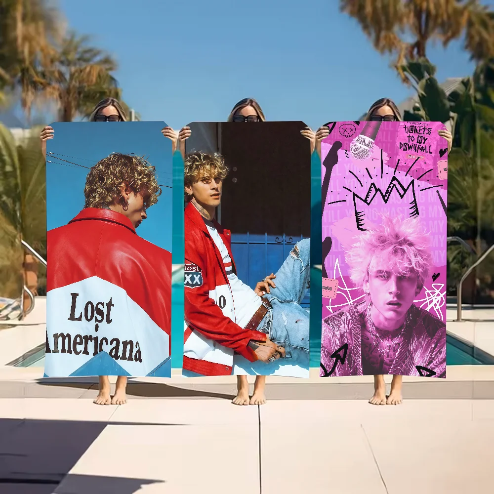 Singer Mgk M-Machine Gun K-Kelly-S Towel Sports Quick Dry Travel Camping Gear Sandproof Soft Light Large Beach Towel