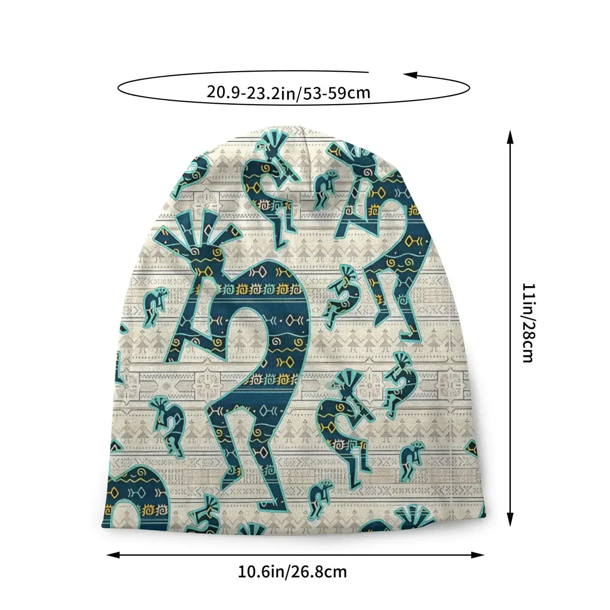 Kokopelli With Ethnic Bonnet Homme Fashion Thin Skullies Beanies Caps For Men Women Novelty Hats