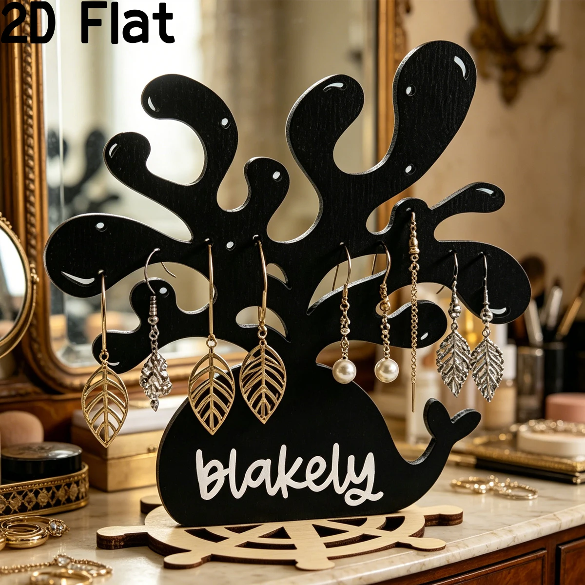 1pc Custom black whale Wood Ac - Home Decor Organizer ulasan dan harga
