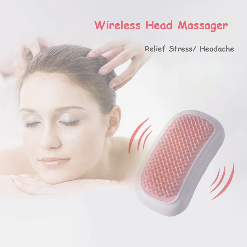 

Silicone Vibrating Scalp Massager Electric Head Relax Comb Relief Headache Anti Stress Healthy Care Head Massage Aid