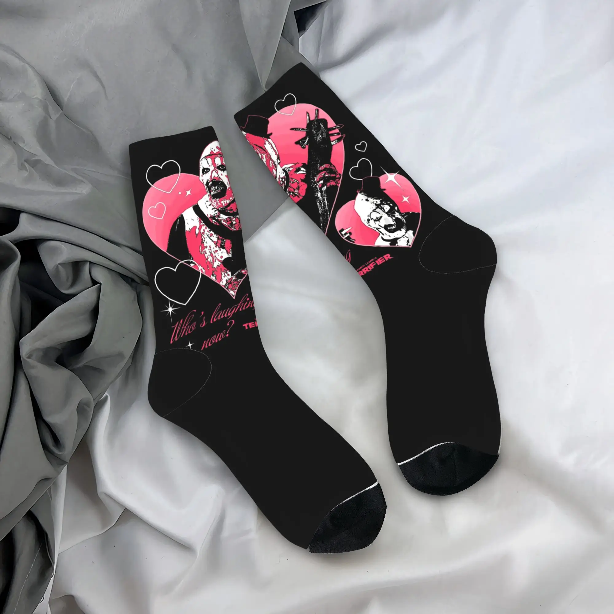 Spooky Slasher I Heart Creepy Mime Creepy Terrifier Socks Men's Women's Socks Spring Summer Autumn Winter Stockings Gift