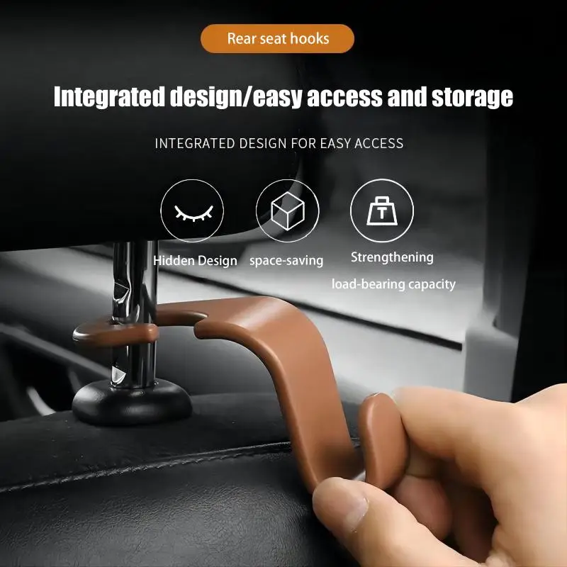 1/5 Pcs Hooks For Bags Car Clips Front Seat Headrest Organizer Holder Auto Fastener Hangers Car Storage Interior Accessories