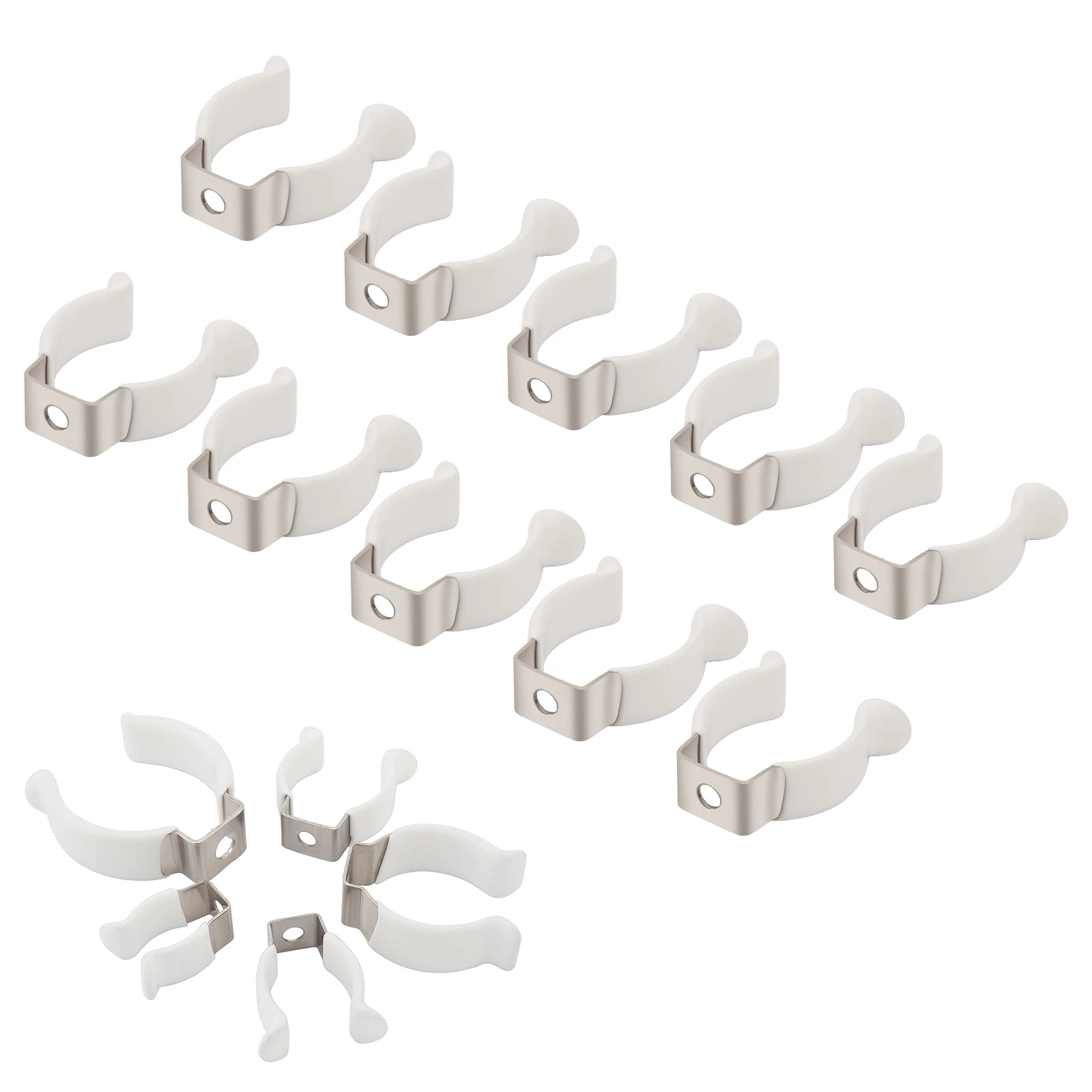 10pcs U Clips Holder Bracket T5 - T12 Type Prevent Sagging Plastic Dipped Clamps Lamp Support Lampholder for LED Light Bulbs