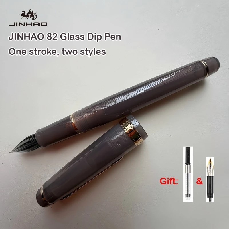 

Перьевые ручки JINHAO 82: два стиля в одной, с пером-наконечником и конвертером для чернил, для каллиграфии, канцелярские товары, школьные принадлежности