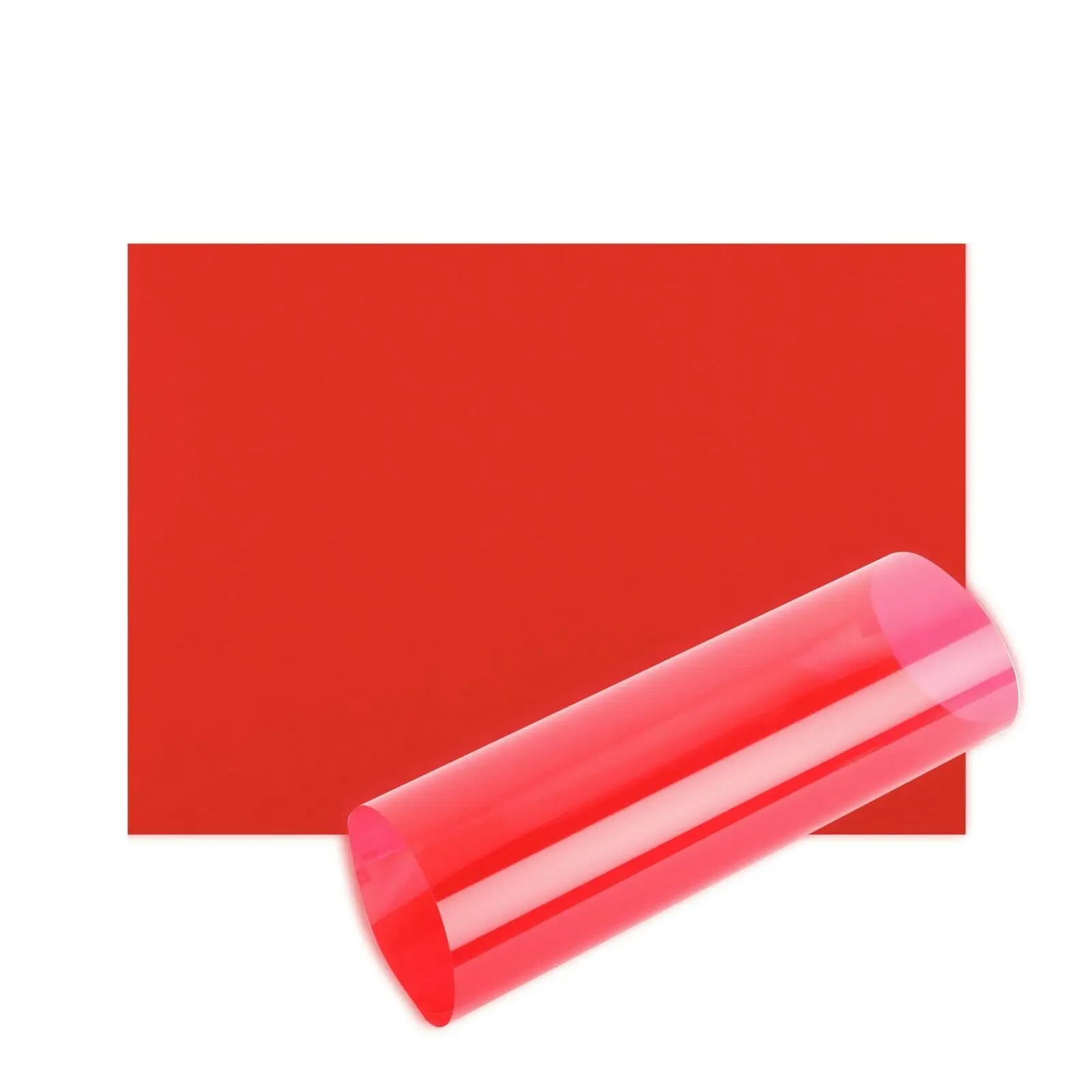 Cubierta de encuadernación de acetato transparente, hojas de PVC, grosor de 120 micras, tamaño A4, Color Rojo