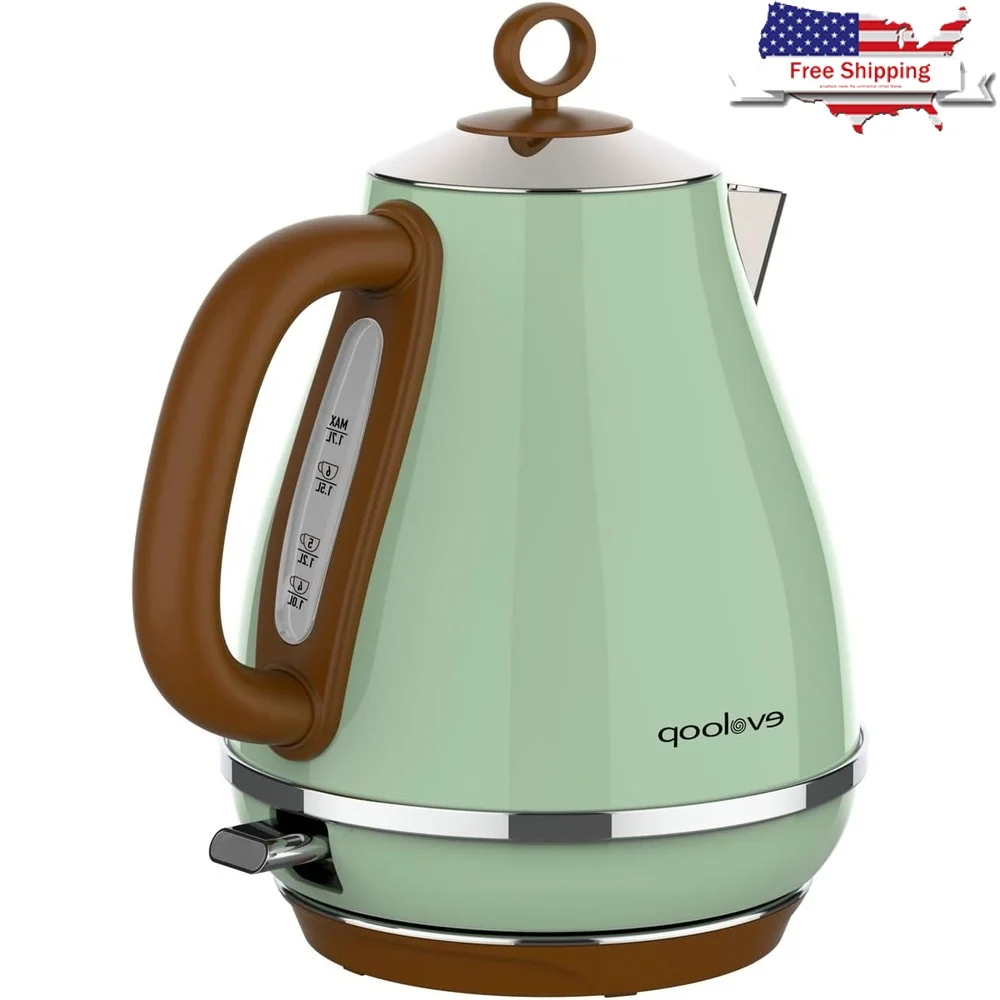 

1.7L Electric Kettle BPA Free Stainless Steel Hot Water Boiler Auto Shut-Off Boil-Dry Protection LED Indicator 1500W Heater