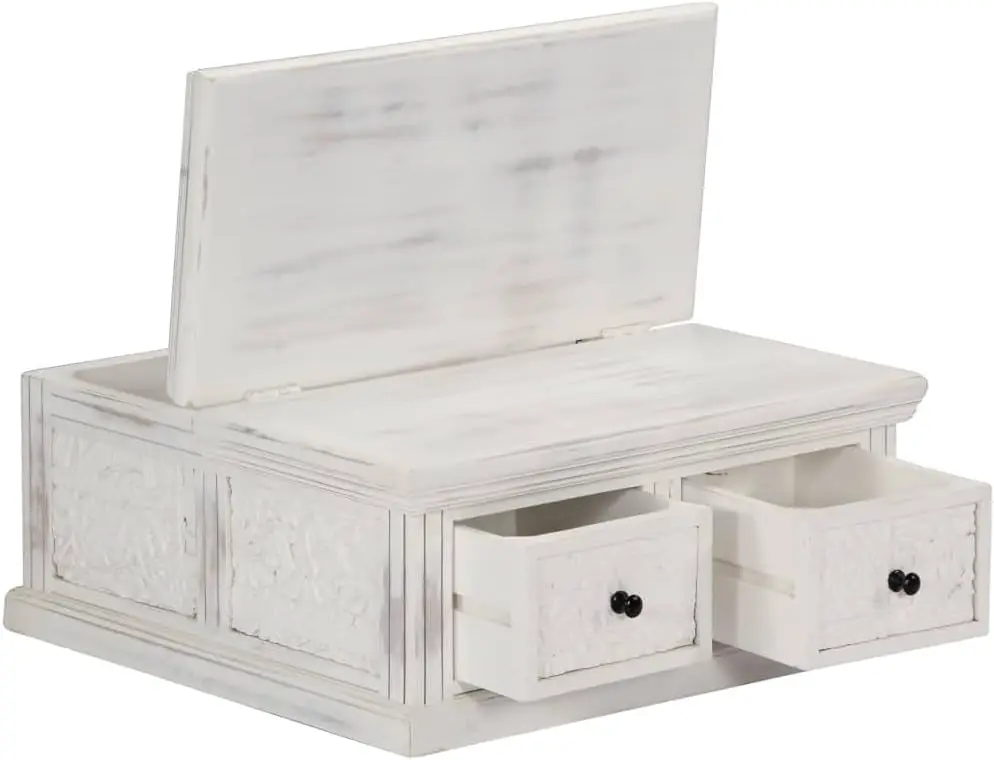 Youuihom Storage Coffee Table, Simple Design Coffee Table, Coffee Table For Cafe, Family, Living Room, Office, White