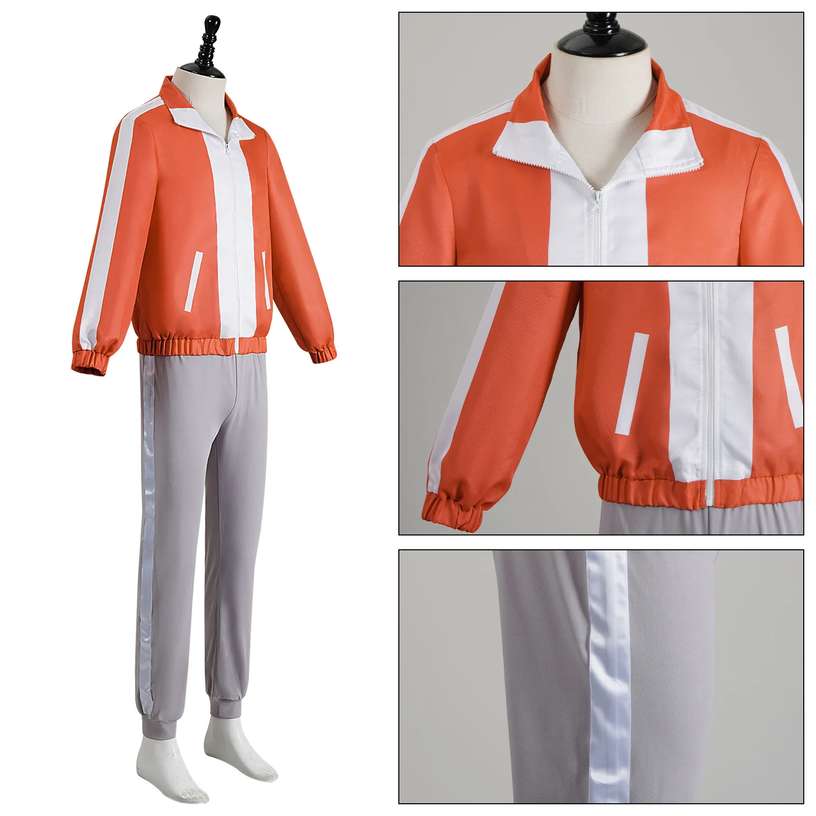 

Anime Dandadan Jiji Cosplay DAN DA DAN Jin Enjoji Costume Fancy Orange Coat Pants Outfit Halloween Carnival Party Roleplay Suit