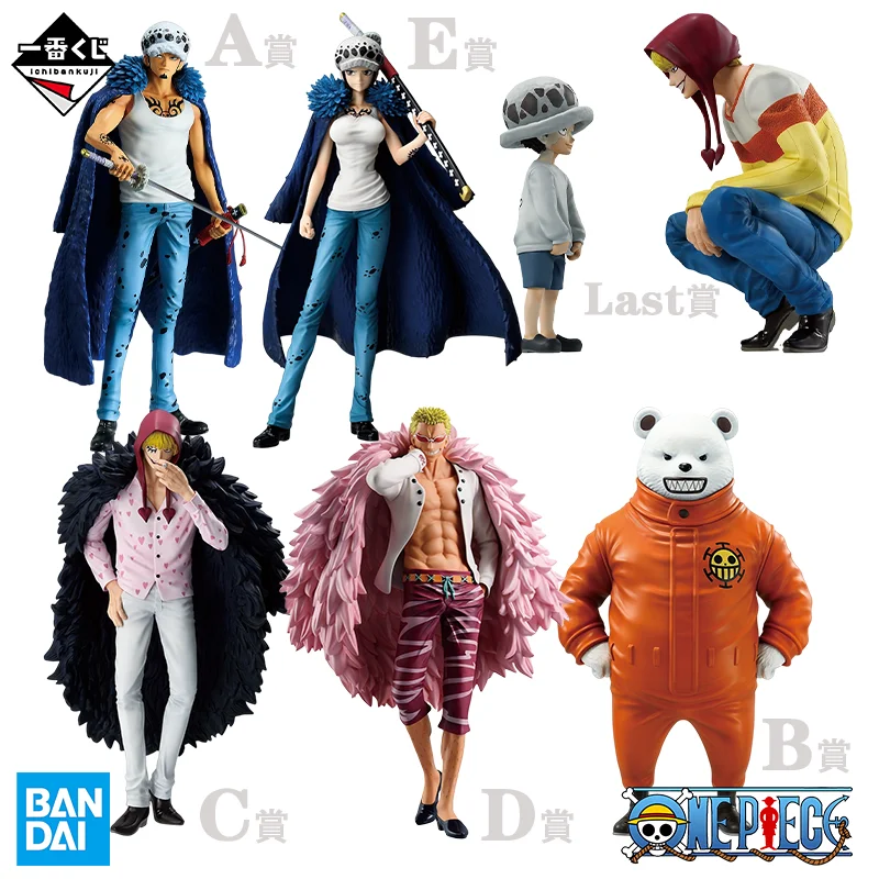 

BANDAI Ichiban Kuji ONE PIECE The Unbreakable Law Bepo Corazon Trafalgar Law Donquixote Doflamingo Anime Action Figure Model
