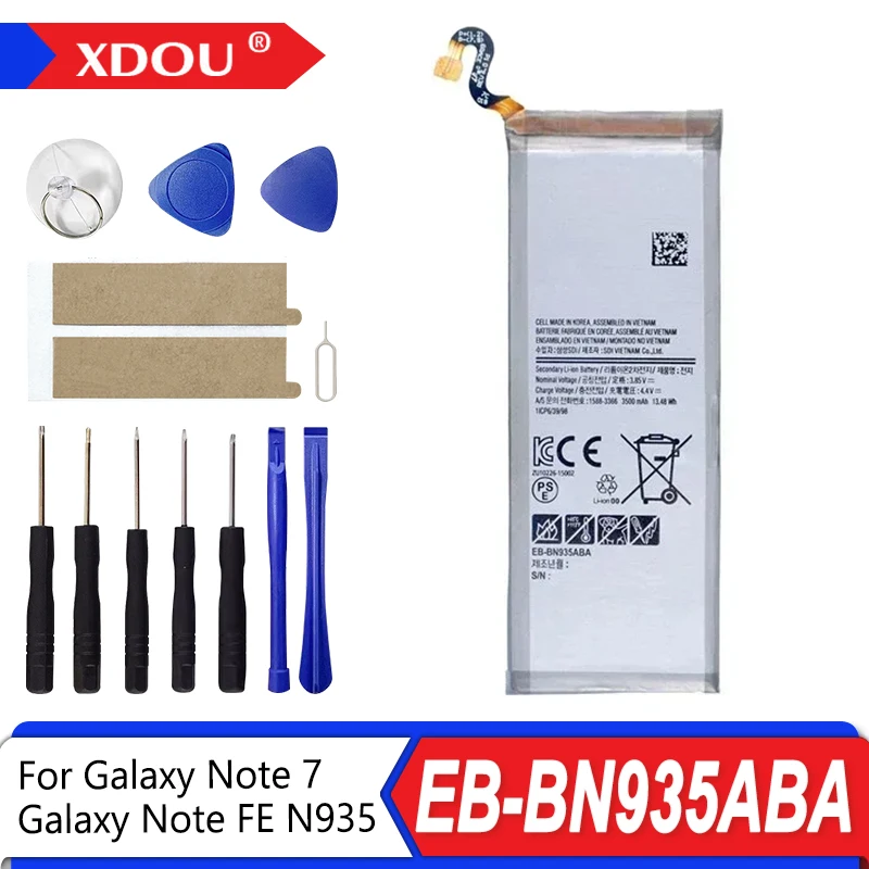 

Совершенно новый аккумулятор EB-BN930ABE EB-BN935ABA EB-BN935ABE 3500 мАч для Samsung Galaxy Note 7 Galaxy Note FE N935 + инструменты