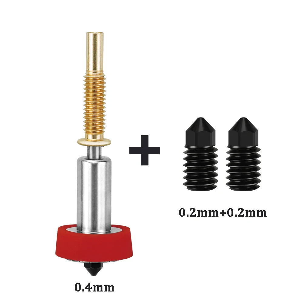 Revo All-in-one Nozzle For Revo Ceramic Hotend 0.25/0.4/0.6/0.8mm 3D Printer Heatbreak BrassTitanium Nozzle For E3D Revo Hot End