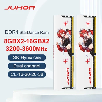 JUHOR memory Ram DDR4 (8GX2)3200MHz (16GX2)3200MHz 3600MHz 8GB 16GB desktop game dual channel memory