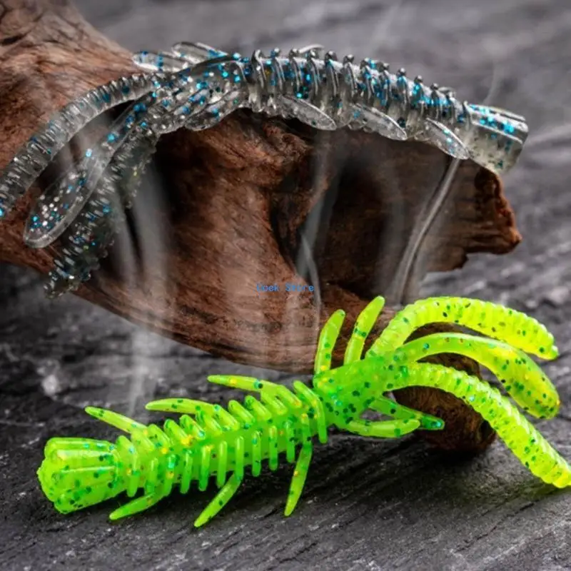 

11UE 15PCS Fishing Crawfish Lure Soft Artificial Swimbait for Freshwaters Saltwater