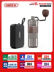 HiBREW Manual Coffee Grinder Aluminum Conical Burr Capacity 22g Hand Coffee Grinder with 11 Levels Adjustable Setting Pour Over