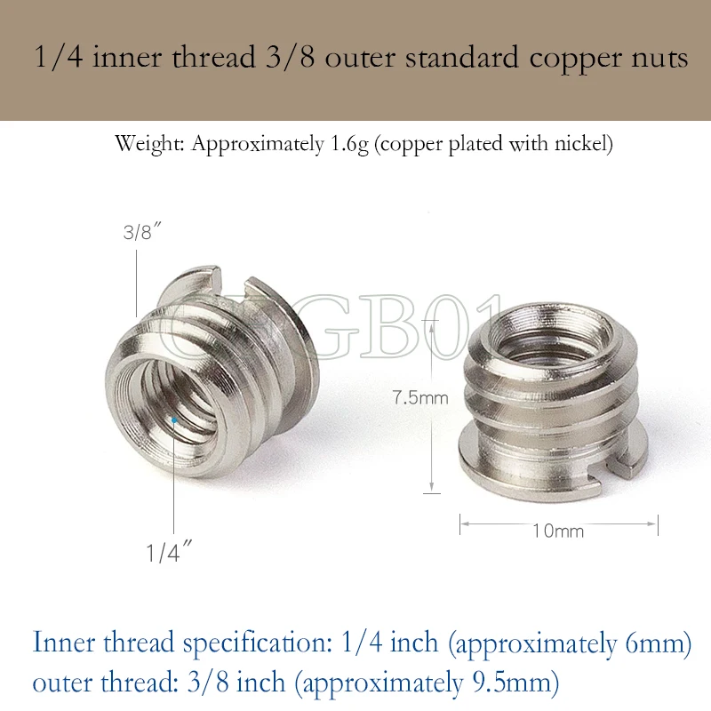 Microphone Stand Screw 3/8-1/4 to 1/4 3/8 inch Conversion Screw Nut Photography Installation Accessories Stable Adapter Screw