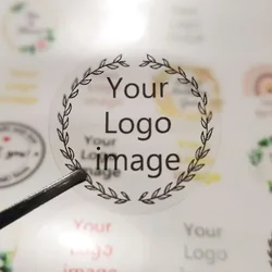 Custom Transparent Label Stickers Personalized Name Transparent Stickers Wedding Logos Eyelash Waterproof Stickers