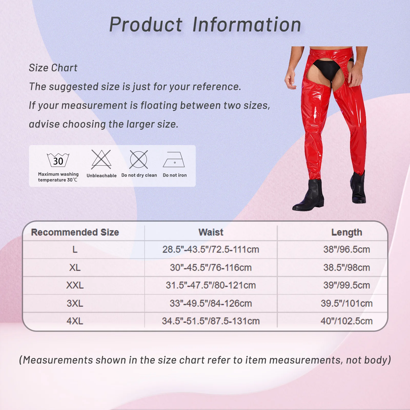 Men Wet Look Leather Pants High Waist Crotchless Open Butt Sexy Hollow Out Skinny Trousers Solid Color Cutout Leggings Clubwear