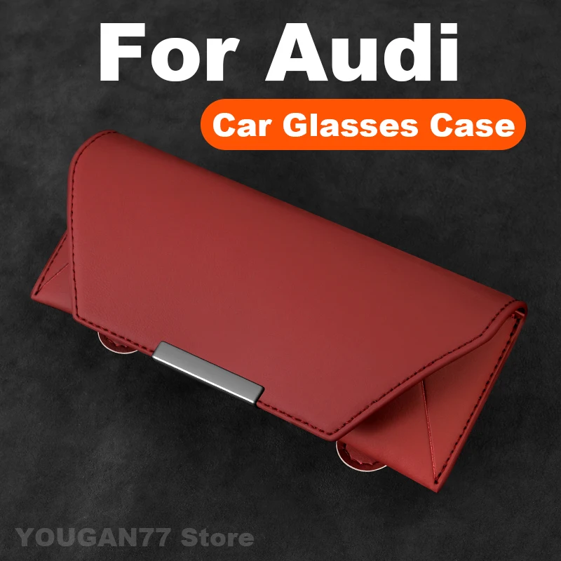 

Car Glasses Case For Audi A3 A4 A5 A6 A7 A8 Q2 Q3 Q7 Q6 Q6L SQ6 Q8 Q4 e-tron Q5 SQ5 Sportback 2025 Universal Car Glasses Frame