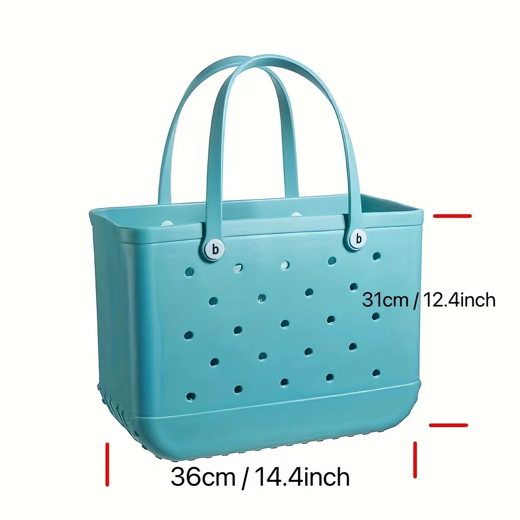 Waterproof Washand Durable Beach Bag, Travel Handbag, Borracha Areia Resistente, Esportes ao ar livre, Portátil, Tamanho Grande