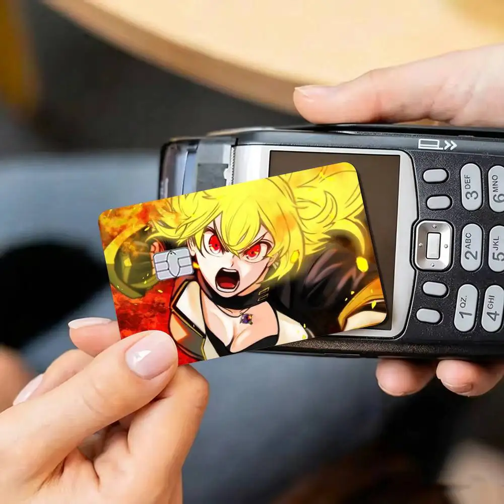 RWBY ICE Queendom Yang Xiao Long Credit Card HD Stickers Game Card Decal Small Chip Waterproof